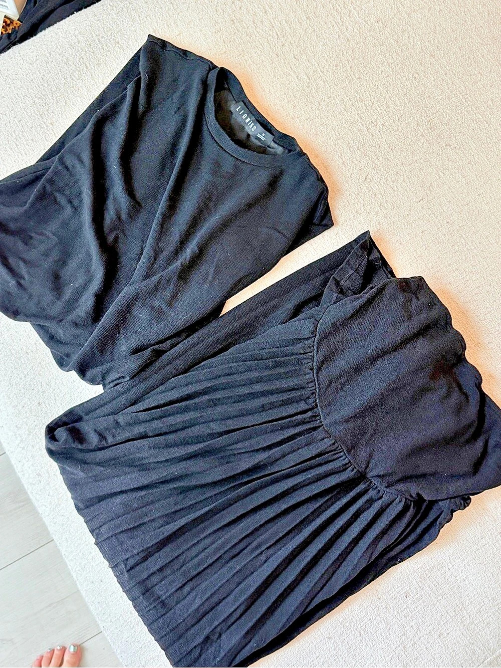 Lioness Field of Dreams Top and Maxi Skirt Set Black Maxi Skirt Size Small
